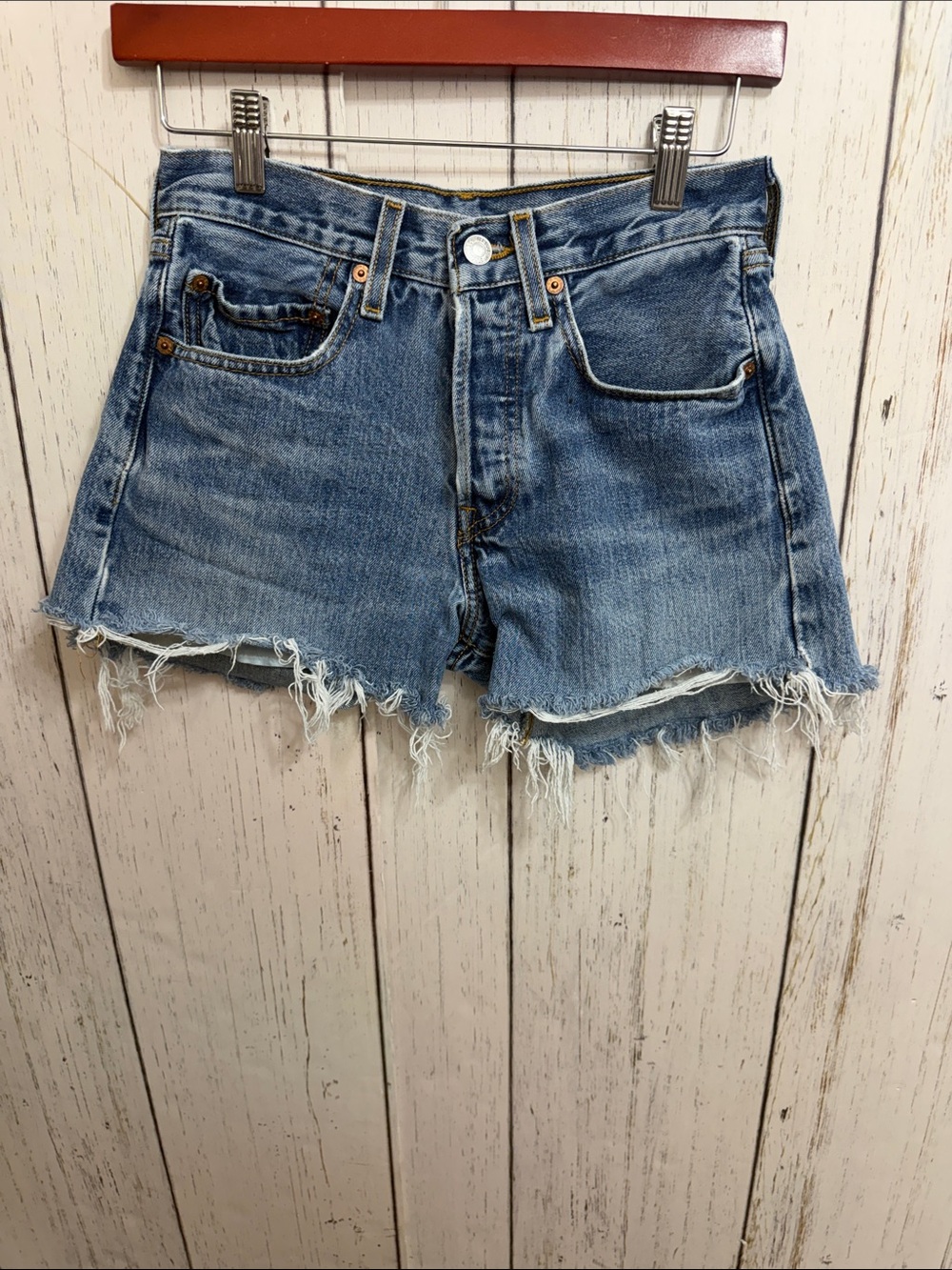 Levi's Light Blue Denim Cutoff Shorts